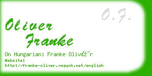 oliver franke business card